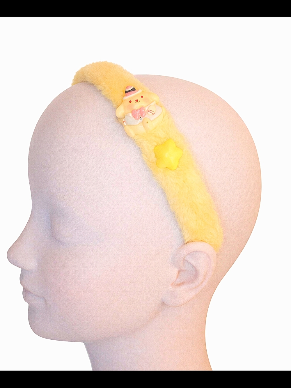 Pompompurin Plush Headband Yellow Fuzzy Character Kawaii Hair Accessory NWT